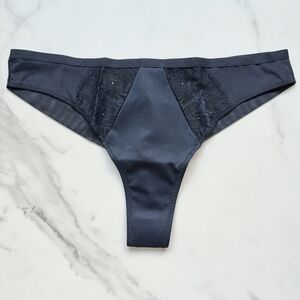 NWT SOMA SEQUIN LACE TANGA PANTY IN MIDNIGHT SKIES SIZE XS/S/M/L/XL